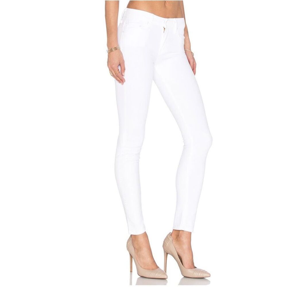Mother The Looker Sleeping Beauty White Skinny Jeans Size 26